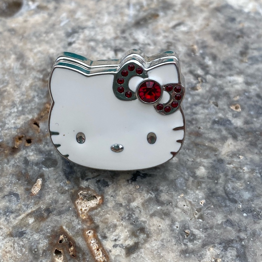 Hello Kitty Enamel Ring with Red Bow